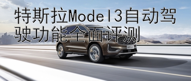 特斯拉Model3自动驾驶功能全面评测