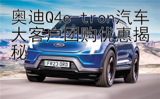 奥迪Q4e-tron汽车大客户团购优惠揭秘