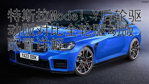 特斯拉Model Y后轮驱动版对比全轮驱动版配置详解