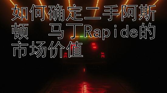 如何确定二手阿斯顿・马丁Rapide的市场价值