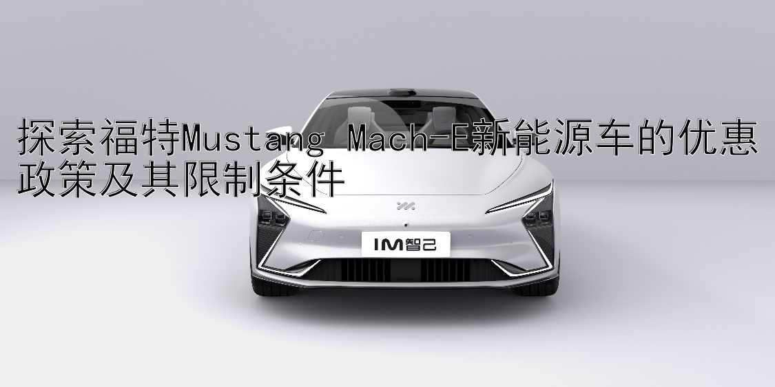 探索福特Mustang Mach-E新能源车的优惠政策及其限制条件